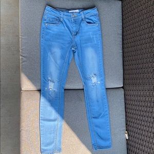 Kids girls light blue jeans